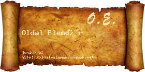 Oldal Elemér névjegykártya